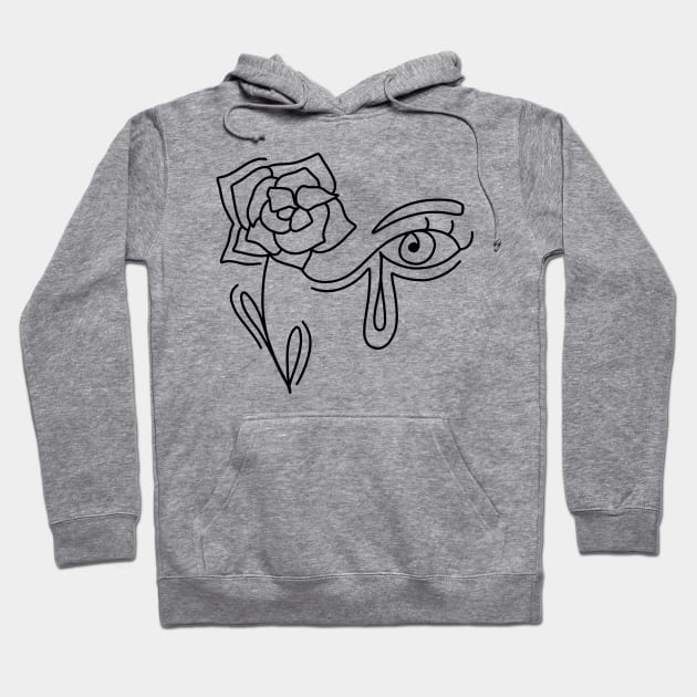 Eye Line Drawing Hoodie by sparkling-in-silence